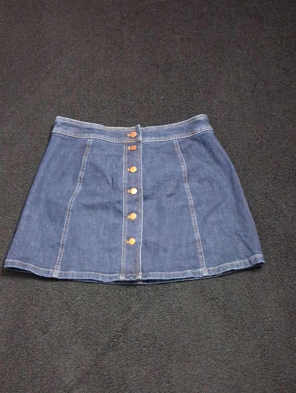 Madewell Blue Button-Front Denim Mini Skirt(Size:10)